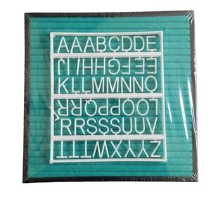 NEW Aqua Teal 8"x8" White Plastic Letterboard Milestone Memory Maker